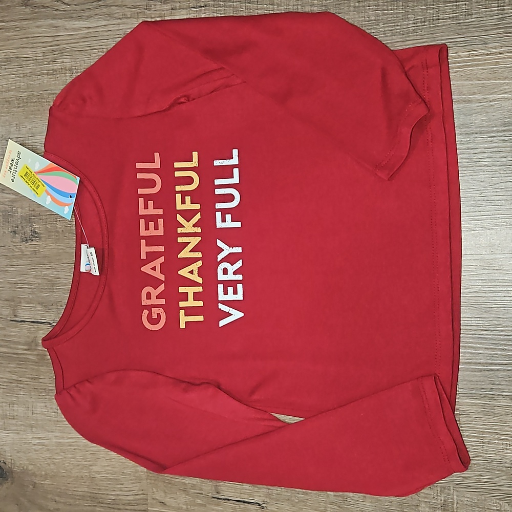 NWT ADVENTURE WEAR BY COPPER KEY Thanksgiving Longsleeve Shirt, size 6X